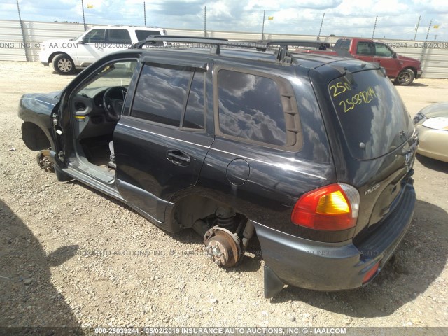 KM8SC13D13U342893 - 2003 HYUNDAI SANTA FE GLS/LX BLACK photo 3