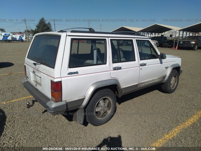 1J4FJ58SXNL119796 - 1992 JEEP CHEROKEE LAREDO WHITE photo 4