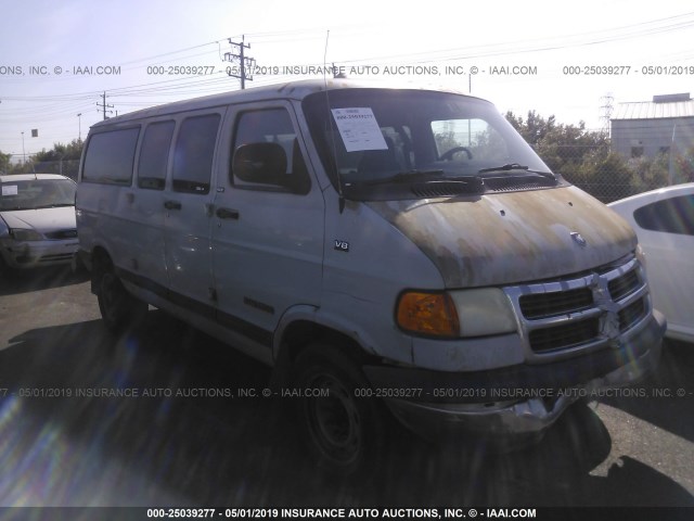 2B4JB25YX1K549260 - 2001 DODGE RAM WAGON B2500 WHITE photo 1