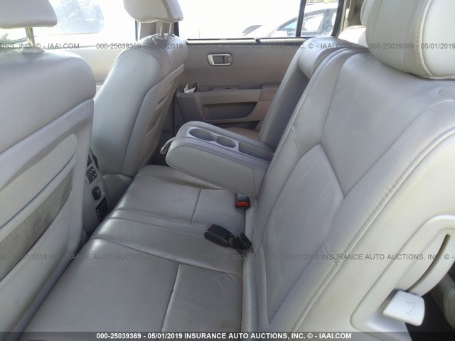 5FNYF4H9XBB009109 - 2011 HONDA PILOT TOURING GRAY photo 8