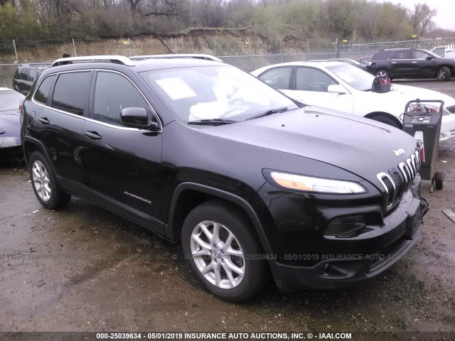 1C4PJLCB9EW264655 - 2014 JEEP CHEROKEE LATITUDE BLACK photo 1