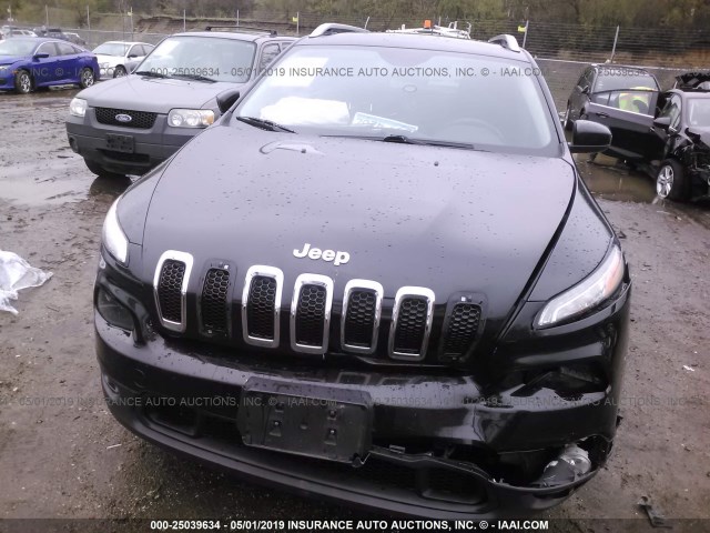 1C4PJLCB9EW264655 - 2014 JEEP CHEROKEE LATITUDE BLACK photo 6