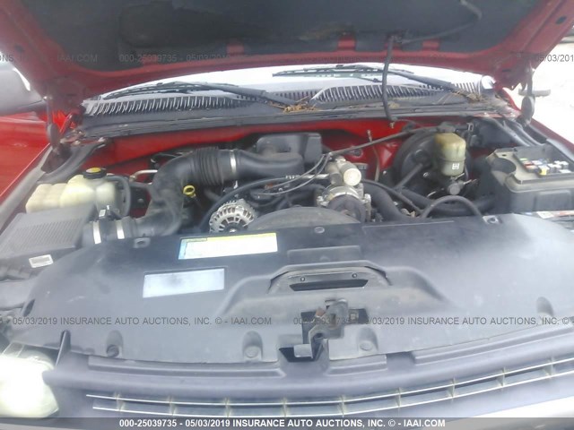 1GCEC14W01Z131993 - 2001 CHEVROLET SILVERADO C1500 RED photo 10