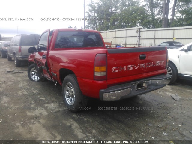 1GCEC14W01Z131993 - 2001 CHEVROLET SILVERADO C1500 RED photo 3