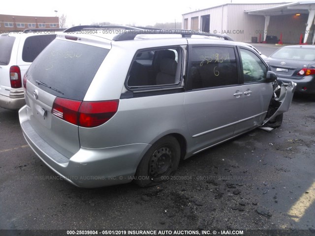 5TDZA23CX5S385660 - 2005 TOYOTA SIENNA CE/LE SILVER photo 4