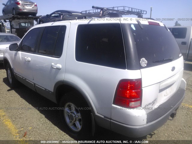 1FMZU73E02ZB29538 - 2002 FORD EXPLORER XLT WHITE photo 3