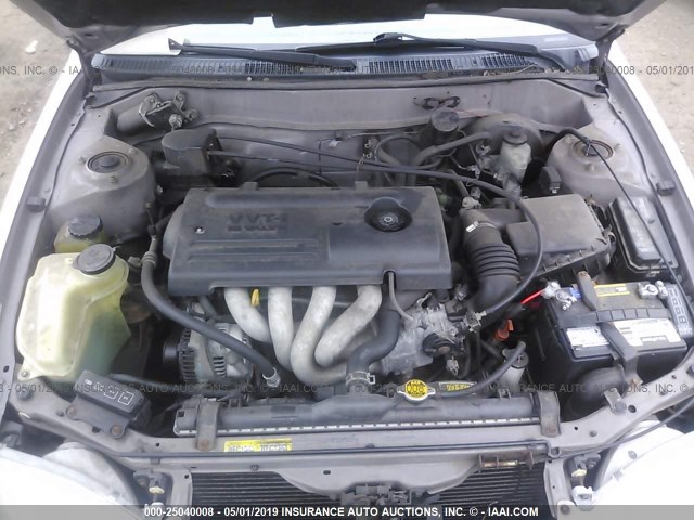 2T1BR12E6YC370268 - 2000 TOYOTA COROLLA VE/CE/LE SILVER photo 10