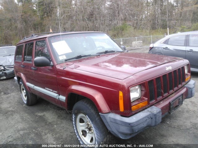 1J4FF68SXXL604093 - 1999 JEEP CHEROKEE SPORT/CLASSIC RED photo 1