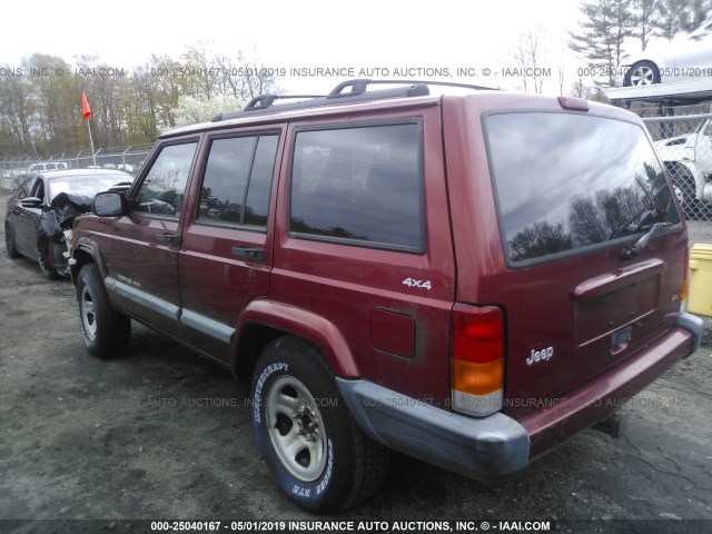 1J4FF68SXXL604093 - 1999 JEEP CHEROKEE SPORT/CLASSIC RED photo 3