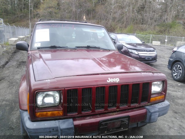 1J4FF68SXXL604093 - 1999 JEEP CHEROKEE SPORT/CLASSIC RED photo 6