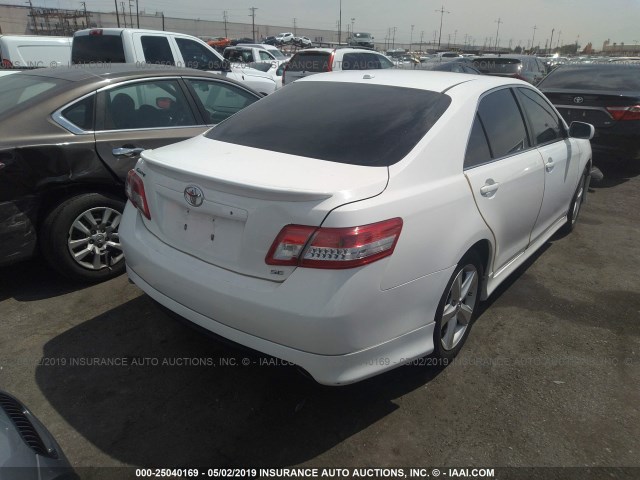 4T1BK3EK2AU609451 - 2010 TOYOTA CAMRY SE/LE/XLE WHITE photo 4