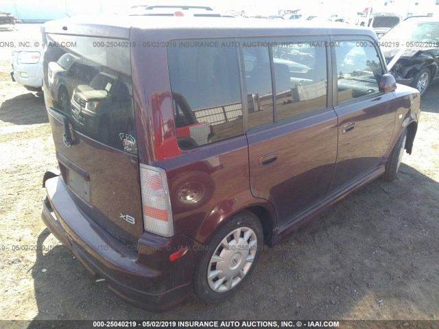 JTLKT324854023953 - 2005 TOYOTA SCION XB 勃艮第红 照片 4