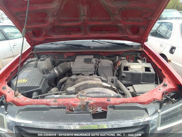 1GTDS19E078164599 - 2007 GMC CANYON RED photo 10