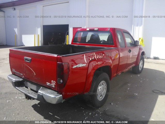 1GTDS19E078164599 - 2007 GMC CANYON RED photo 4