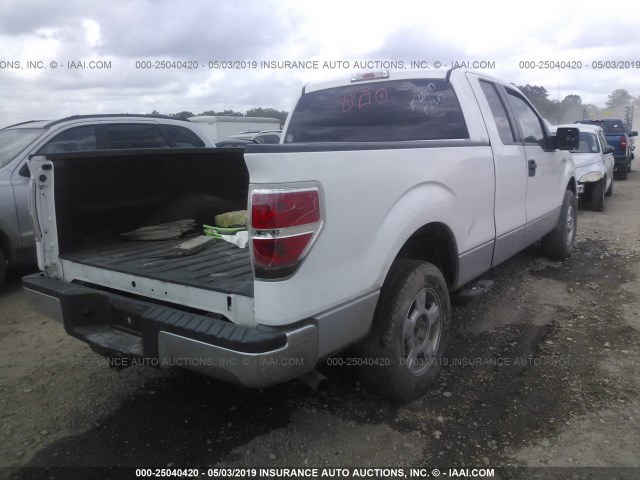 1FTRX12889FA74885 - 2009 FORD F150 SUPER CAB WHITE photo 4