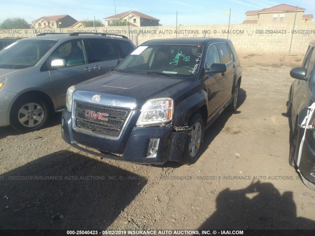 2GKALMEK2F6139385 - 2015 GMC TERRAIN SLE BLUE photo 2