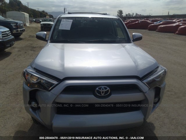 JTEZU5JR9G5145696 - 2016 TOYOTA 4RUNNER SR5/LIMITED/SR5 PREMIUM SILVER photo 6