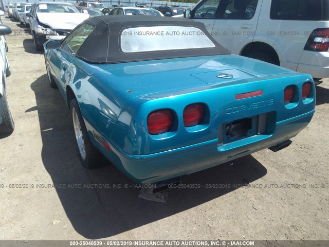 1G1YY33P2N5113232 - 1992 CHEVROLET CORVETTE TEAL photo 3