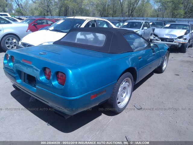 1G1YY33P2N5113232 - 1992 CHEVROLET CORVETTE TEAL photo 4