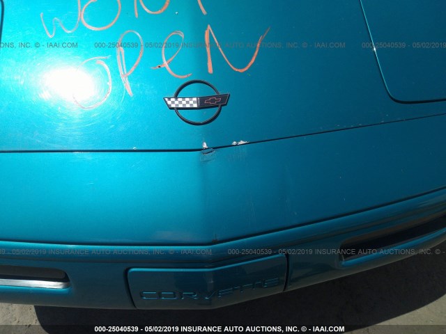 1G1YY33P2N5113232 - 1992 CHEVROLET CORVETTE TEAL photo 6