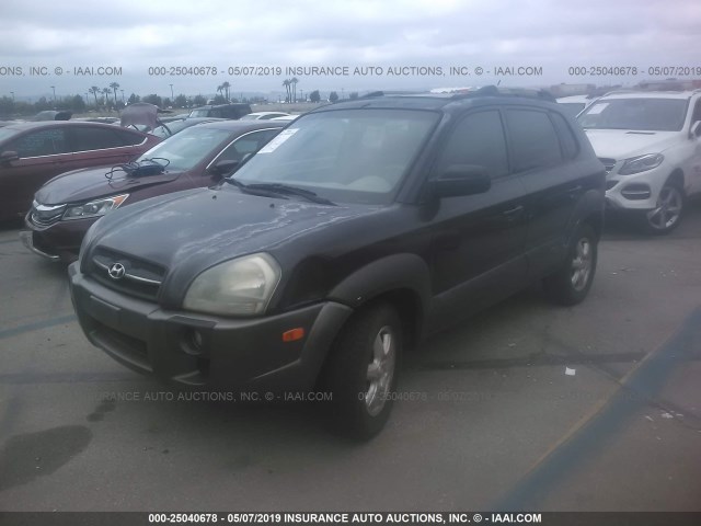 KM8JN12D95U053562 - 2005 HYUNDAI TUCSON GLS/LX BLACK photo 2