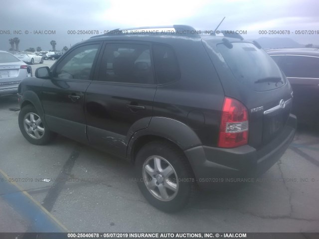 KM8JN12D95U053562 - 2005 HYUNDAI TUCSON GLS/LX BLACK photo 3