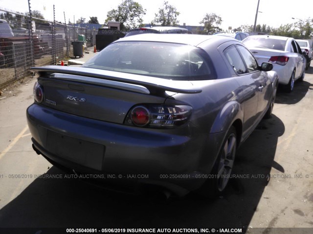 JM1FE173040127306 - 2004 MAZDA RX8 GRAY photo 4