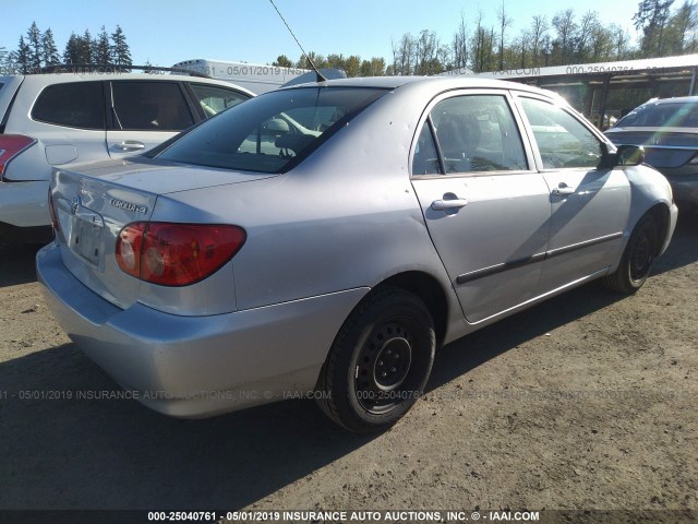 2T1BR32E56C641412 - 2006 TOYOTA COROLLA CE/LE/S SILVER photo 4