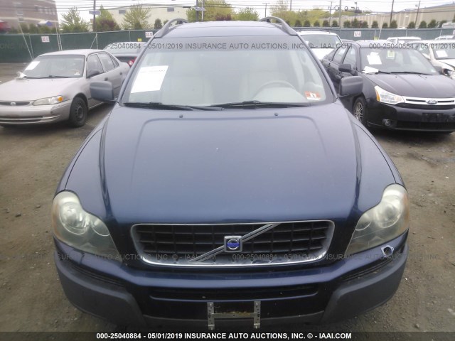 YV1CZ91H041122993 - 2004 VOLVO XC90 T6 BLUE photo 6