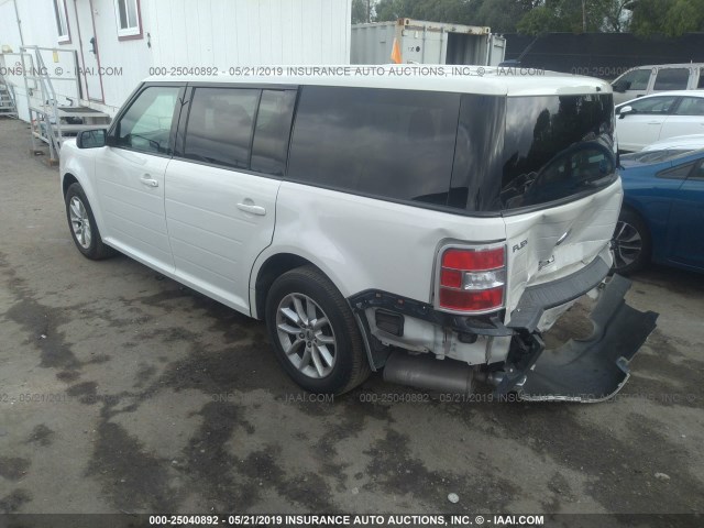 2FMGK5B83EBD03199 - 2014 FORD FLEX SE WHITE photo 3