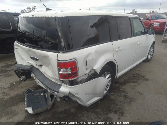 2FMGK5B83EBD03199 - 2014 FORD FLEX SE WHITE photo 4