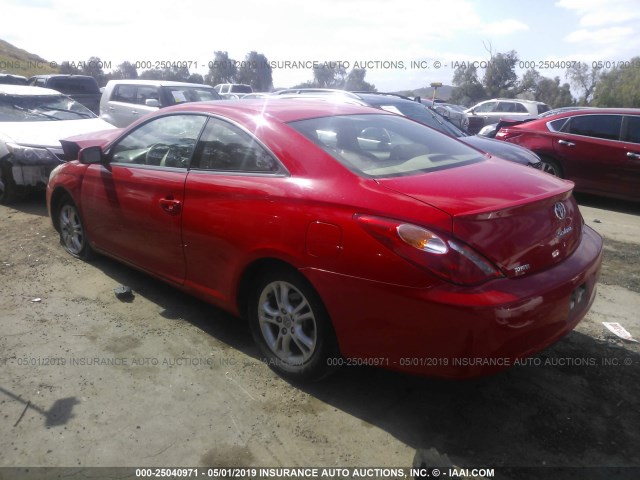 4T1CE30P25U523612 - 2005 TOYOTA CAMRY SOLARA SE/SLE RED photo 3