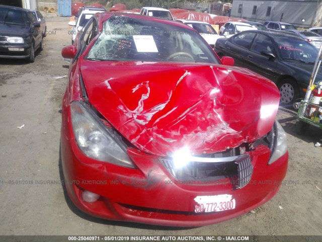 4T1CE30P25U523612 - 2005 TOYOTA CAMRY SOLARA SE/SLE RED photo 6