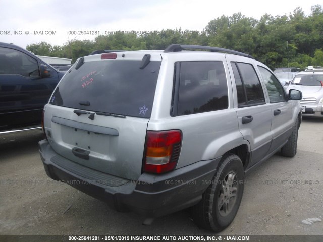 1J4GX48S54C249691 - 2004 JEEP GRAND CHEROKEE LAREDO/COLUMBIA/FREEDOM 银色 照片 4