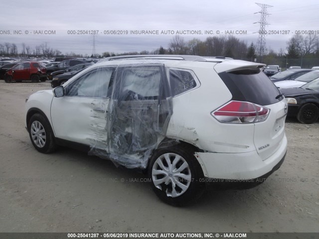 5N1AT2MT9GC817984 - 2016 NISSAN ROGUE S/SL/SV WHITE photo 3