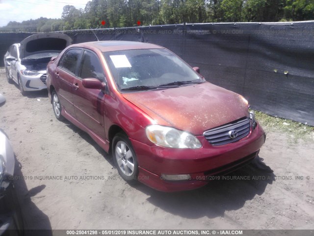 1NXBR32E04Z264306 - 2004 TOYOTA COROLLA CE/LE/S RED photo 1