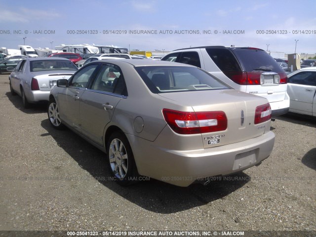 3LNHM26106R602615 - 2006 LINCOLN ZEPHYR BEIGE photo 3