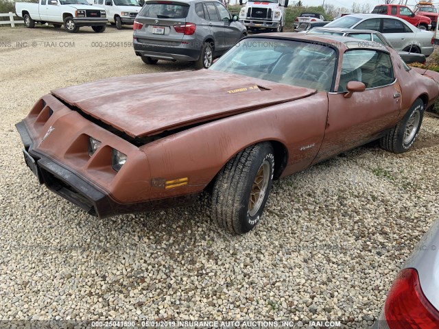 2V87TAN120515 - 1980 PONTIAC FIREBIRD ORANGE photo 2