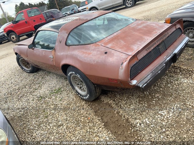 2V87TAN120515 - 1980 PONTIAC FIREBIRD ORANGE photo 3