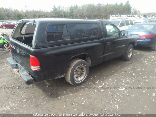 1B7FL26XXYS605919 - 2000 DODGE DAKOTA BLACK photo 4