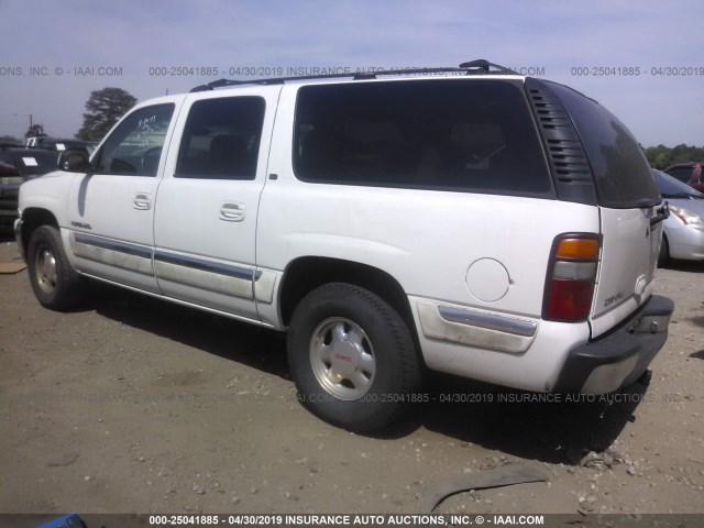 1GKFK16Z32J130159 - 2002 GMC YUKON XL K1500 WHITE photo 3