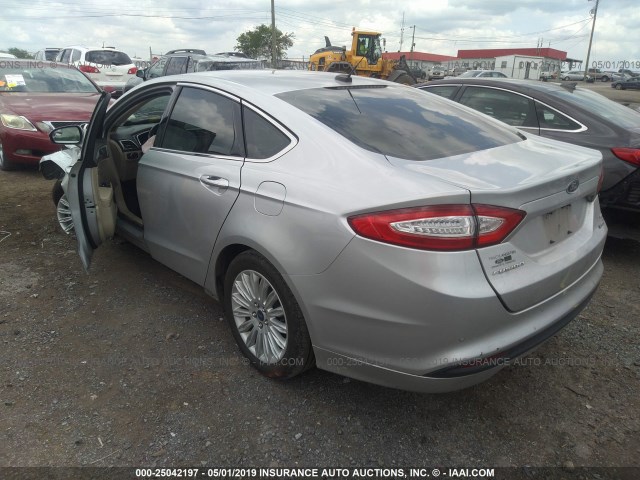 3FA6P0LU9DR232953 - 2013 FORD FUSION SE HYBRID SILVER photo 3