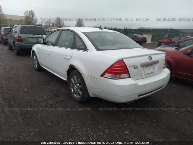 1MEHM431X7G610667 - 2007 MERCURY MONTEGO PREMIER WHITE photo 3