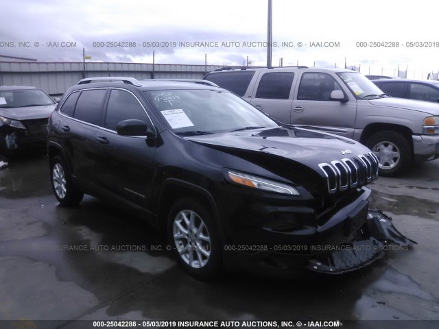 1C4PJLCB7FW632395 - 2015 JEEP CHEROKEE LATITUDE BLACK photo 1