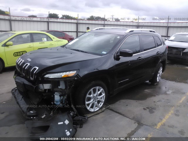 1C4PJLCB7FW632395 - 2015 JEEP CHEROKEE LATITUDE BLACK photo 2