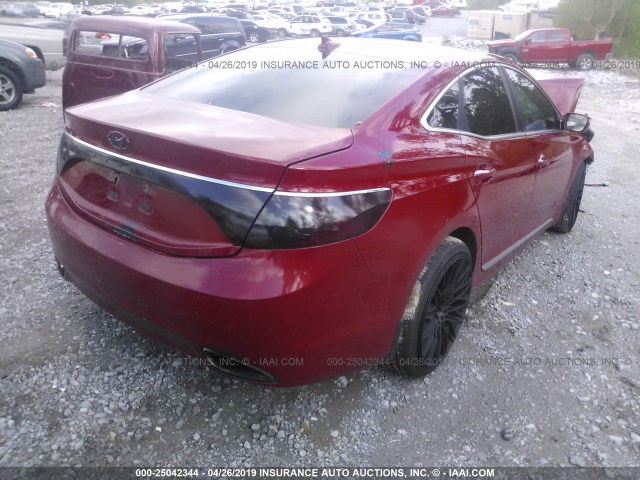 KMHFG4JGXDA231797 - 2013 HYUNDAI AZERA RED photo 4