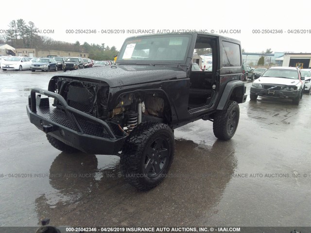 1C4AJWAG9EL167365 - 2014 JEEP WRANGLER SPORT BLACK photo 2