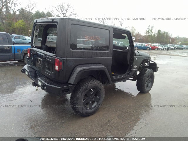 1C4AJWAG9EL167365 - 2014 JEEP WRANGLER SPORT BLACK photo 4