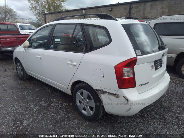 KNAFG526297252516 - 2009 KIA RONDO LX/EX WHITE photo 3