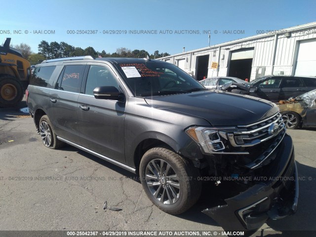 1FMJK2AT0KEA19152 - 2019 FORD EXPEDITION MAX LIMITED GRAY photo 1